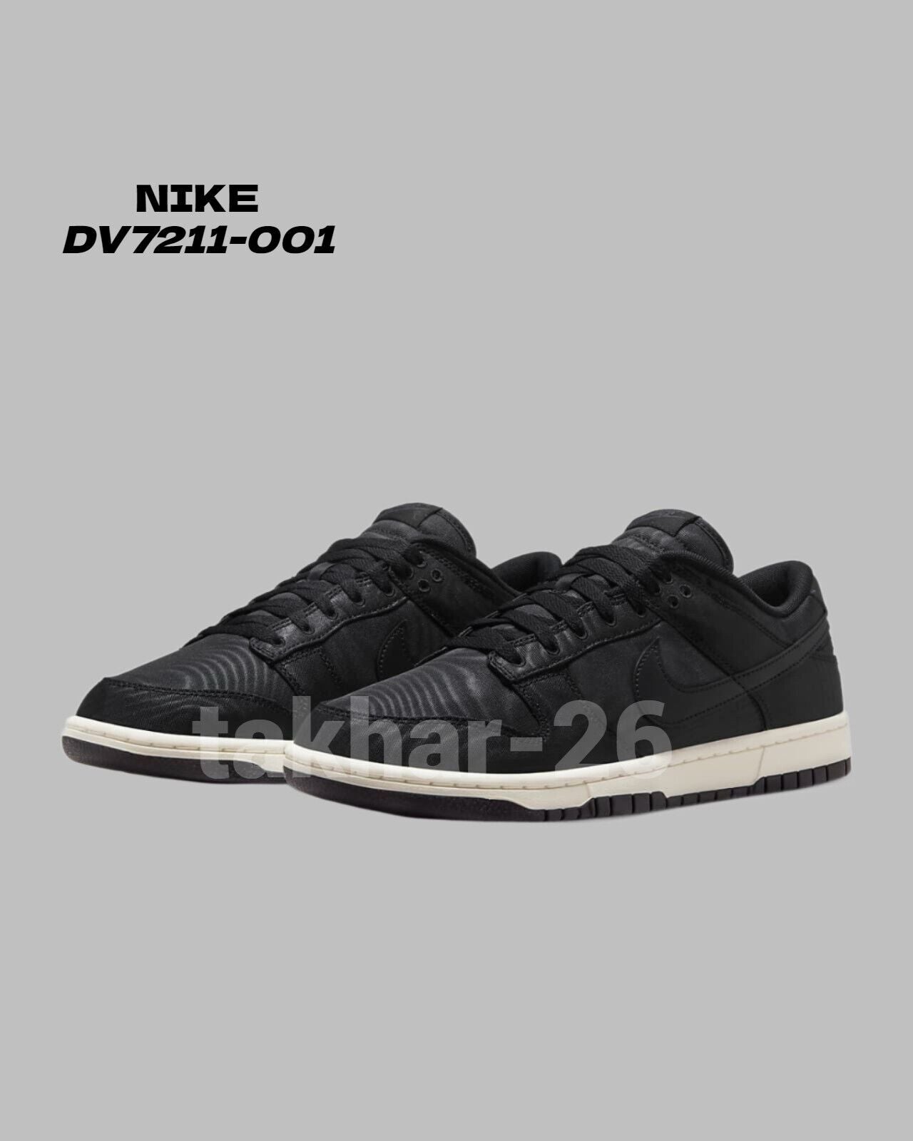 Nike Dunk Low Retro PRM "Black Canvas" DV7211-001 Sneakers Appraised [US 6.5-14]